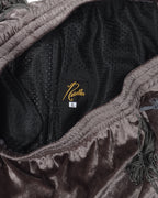 Fringe Boot-Cut Velour Track Pants
