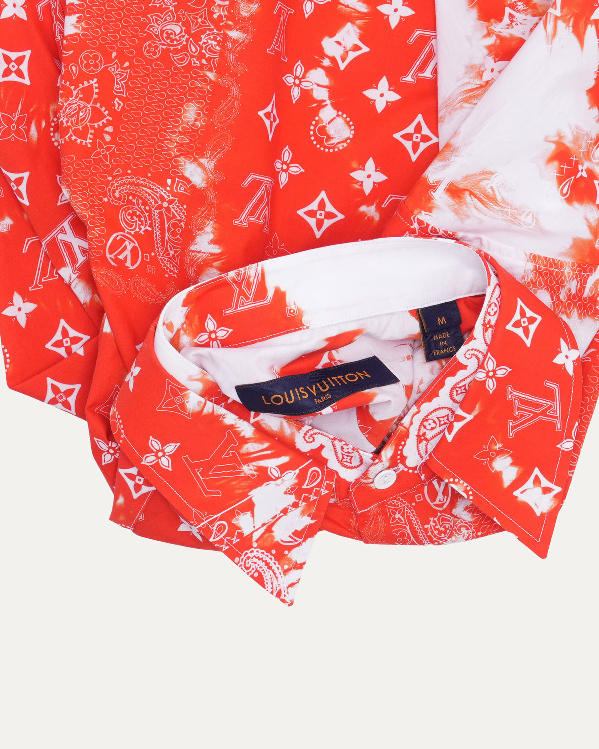 Bandana Monogram Double Collar Short Sleeve Shirt