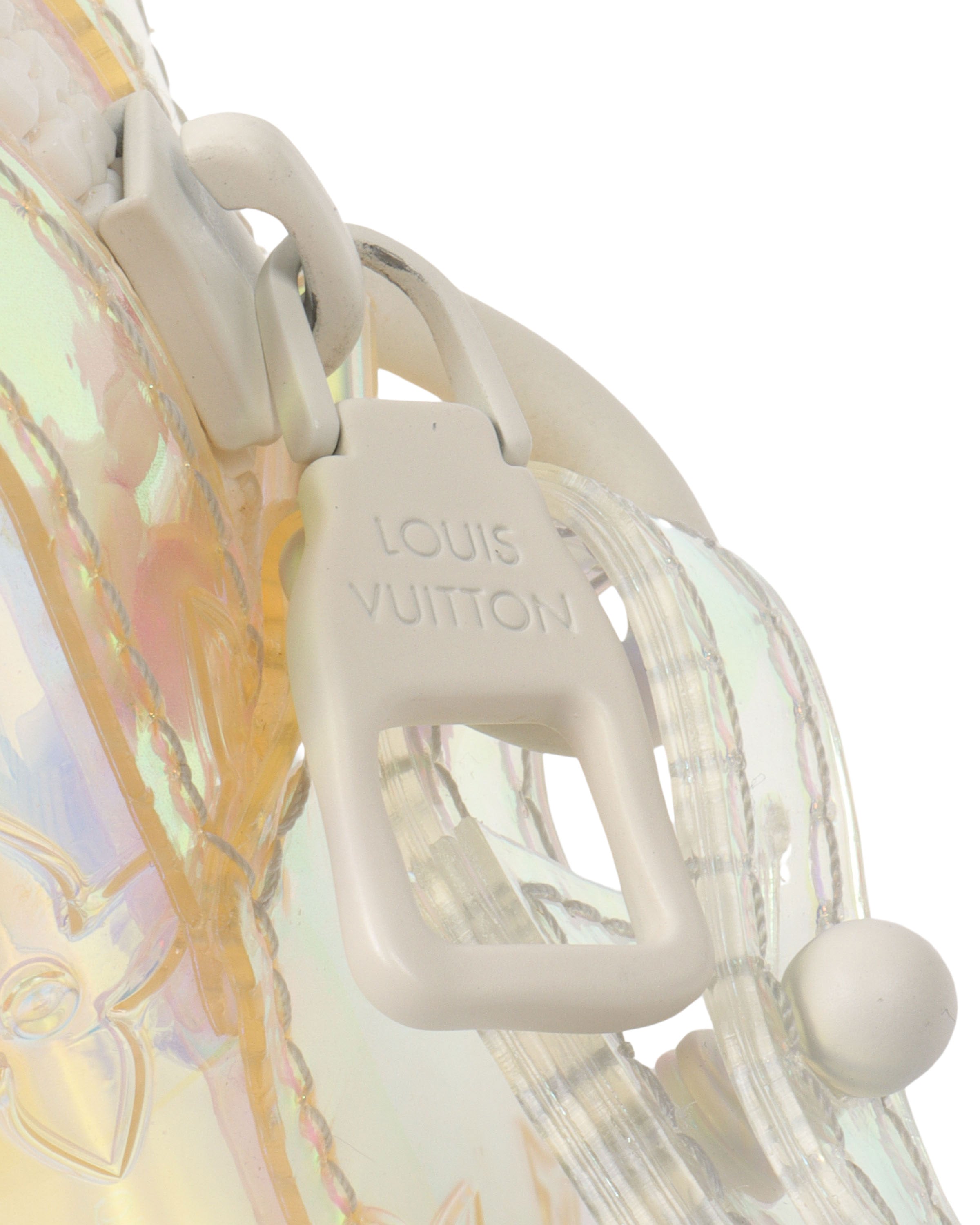 Louis Vuitton Limited Edition Prism Monogram PVC Pochette Volga Wristlet  Bag - Yoogi's Closet