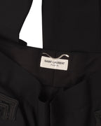 Pleated Embellished Side-Stripe Slacks