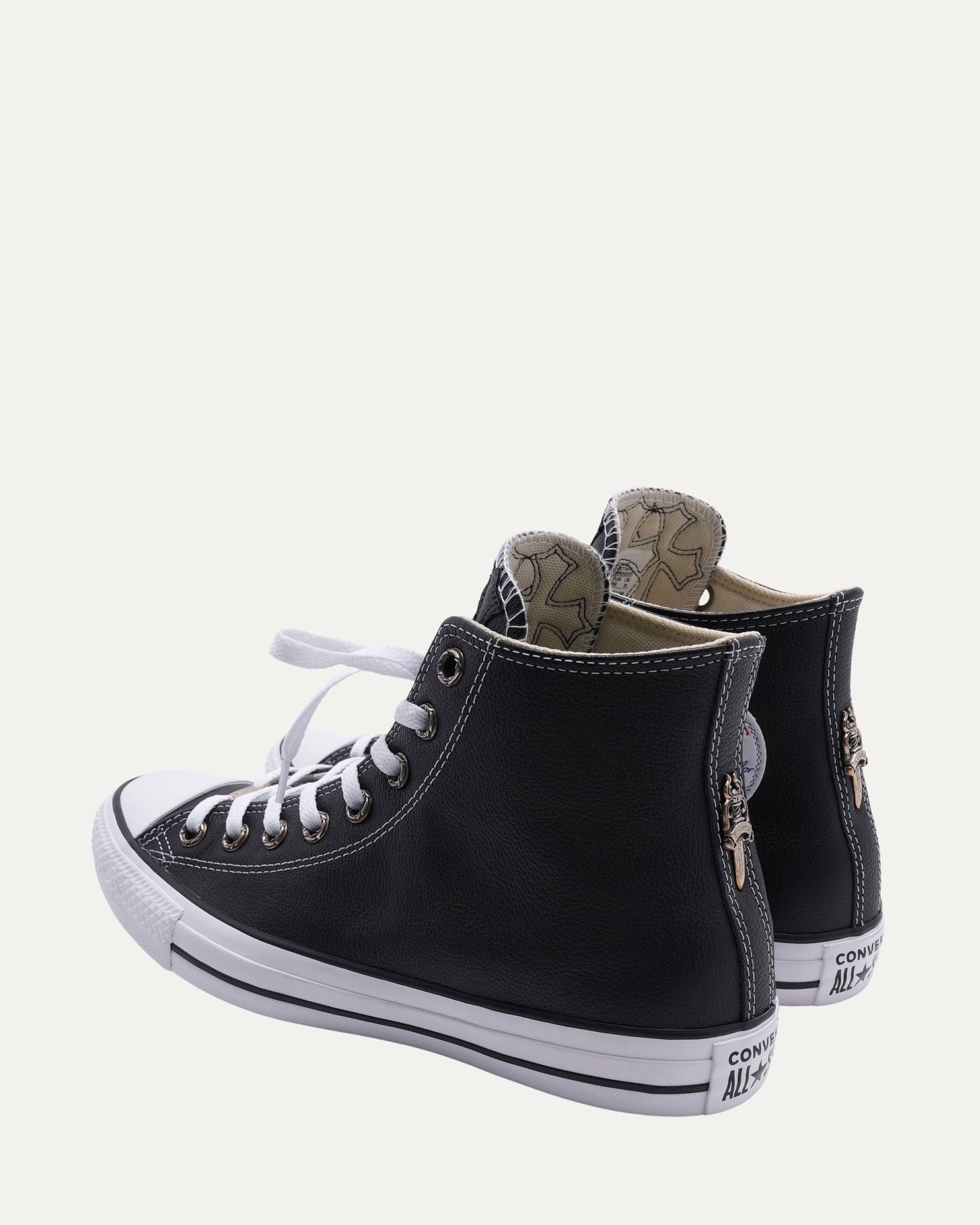 Leather Cross Patch Converse Chuck Taylors