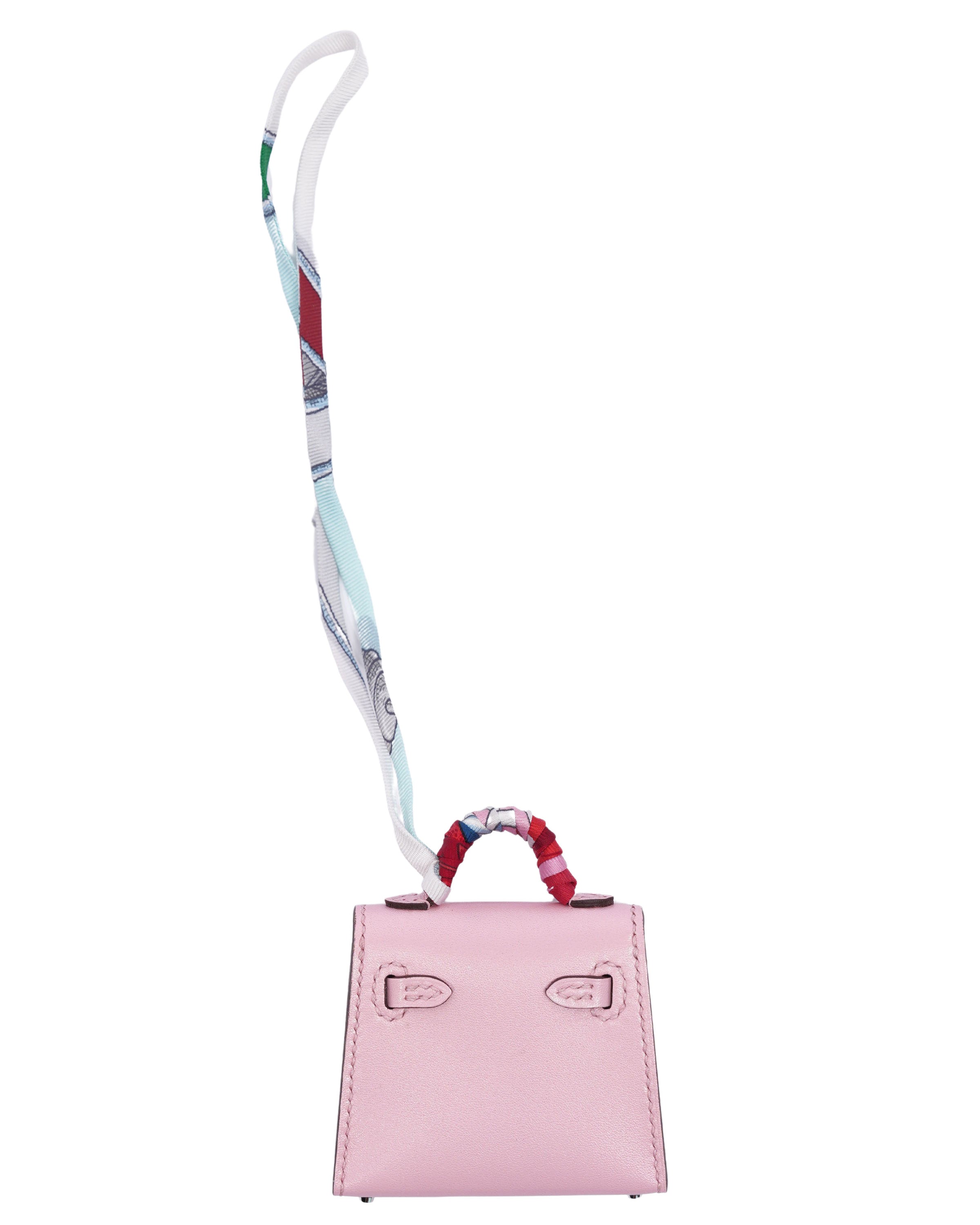 Micro Mini Kelly Twilly Bag Charm Rose Sakura