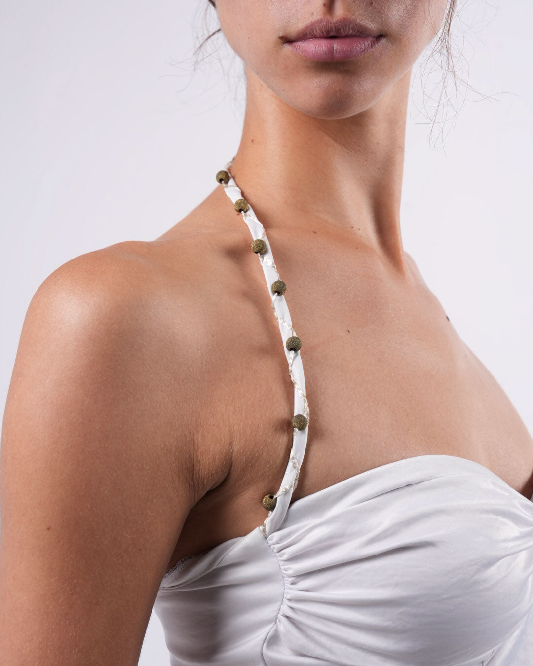 Beaded-Strap Bustier