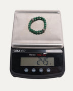 8mm Diamond Multi Charm Fuschite Bead Bracelet