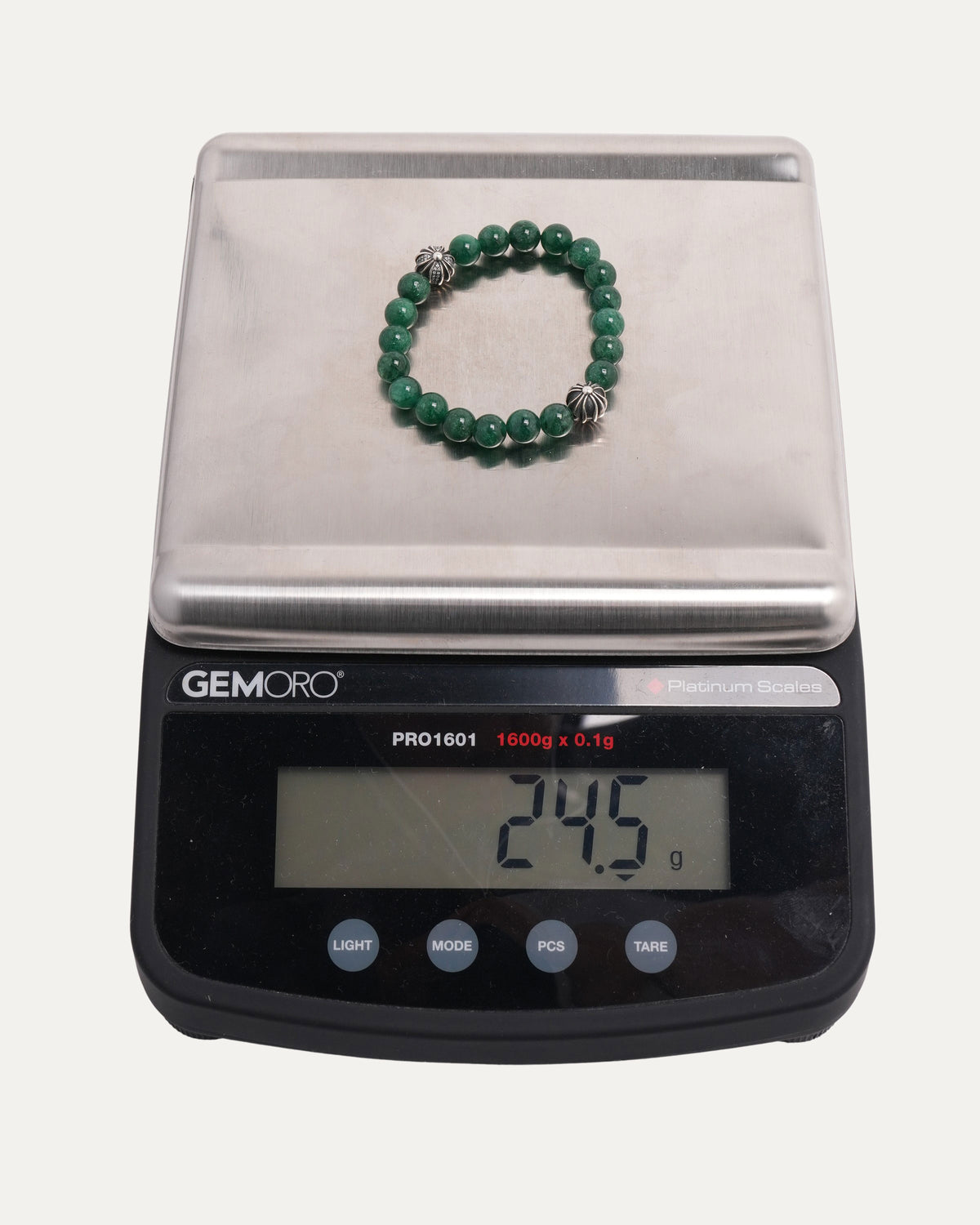 8mm Diamond Multi Charm Fuschite Bead Bracelet