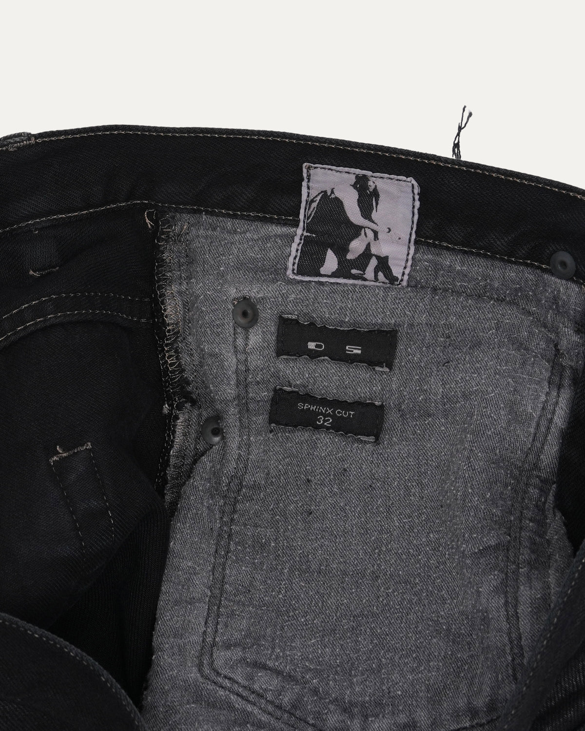 Sphinx Cut Raw Hem Denim Shorts