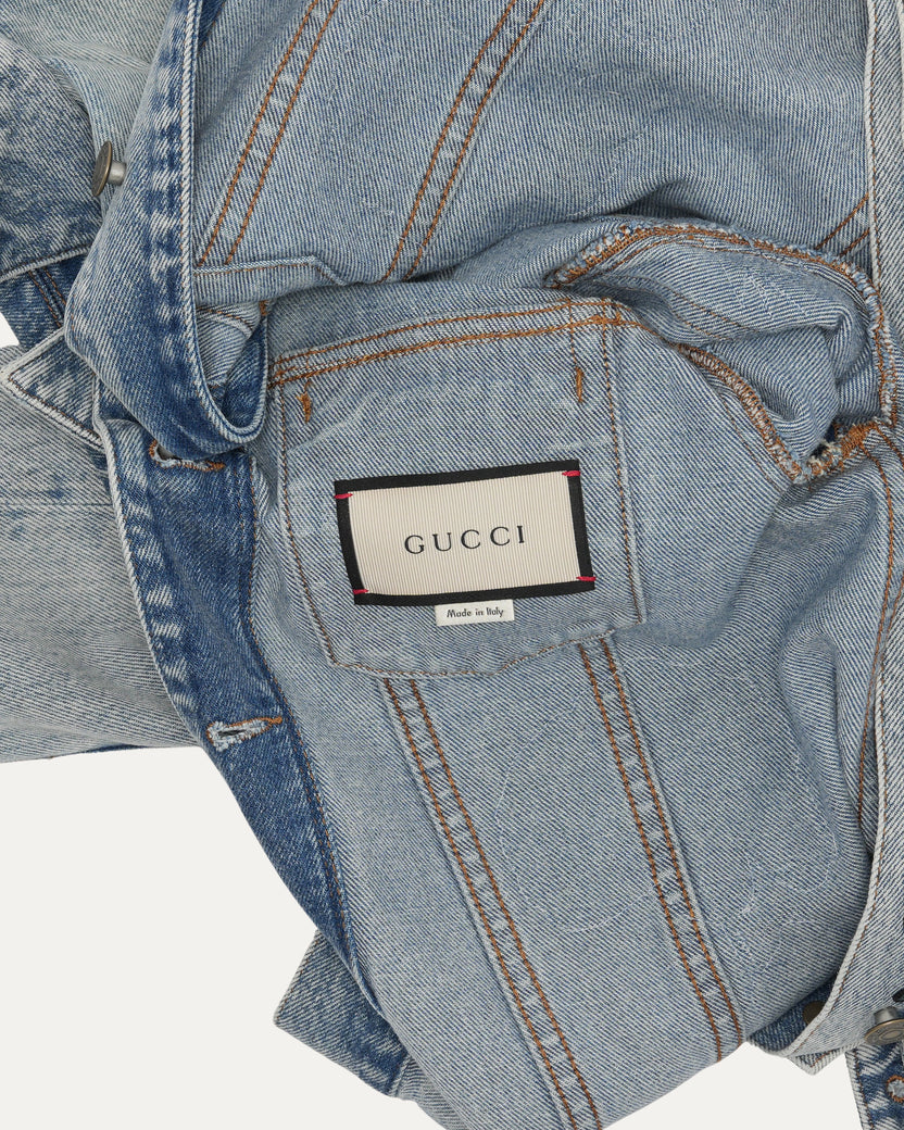 L'Aveugle Par Amour Embroidered Denim Jacket