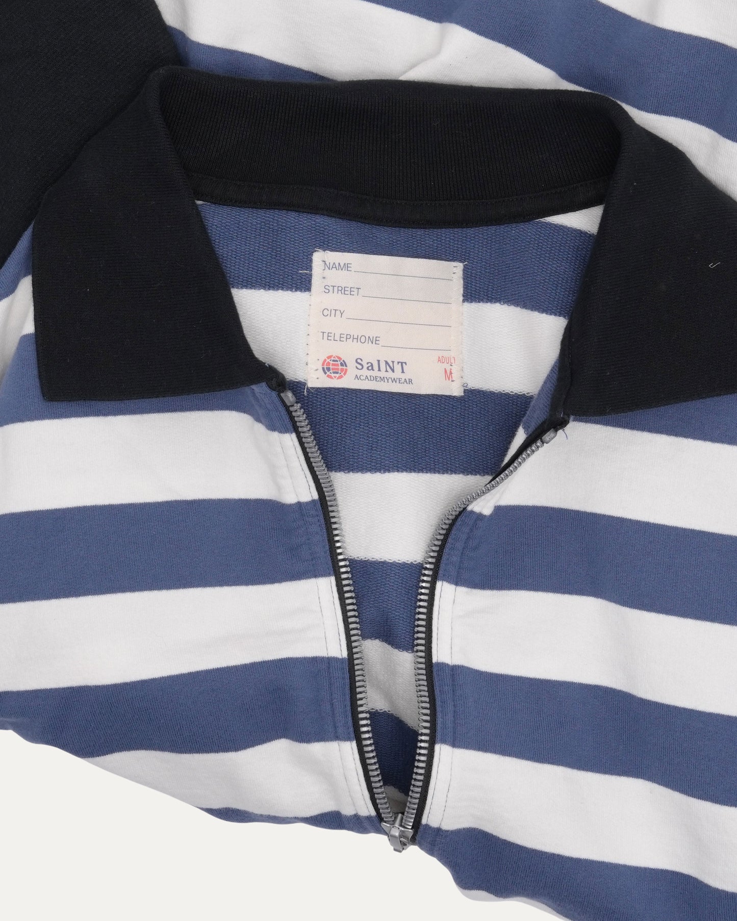 Striped Quarter Zip Long Sleeve T-Shirt