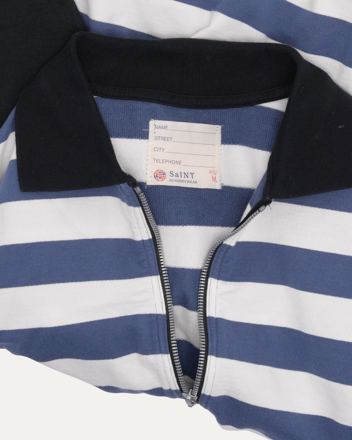Striped Quarter Zip Long Sleeve T-Shirt
