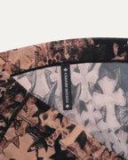 Waterfall Cross Patch Print Mesh Tube Top