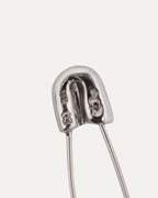 White Gold Pink Sapphire Safety Pin