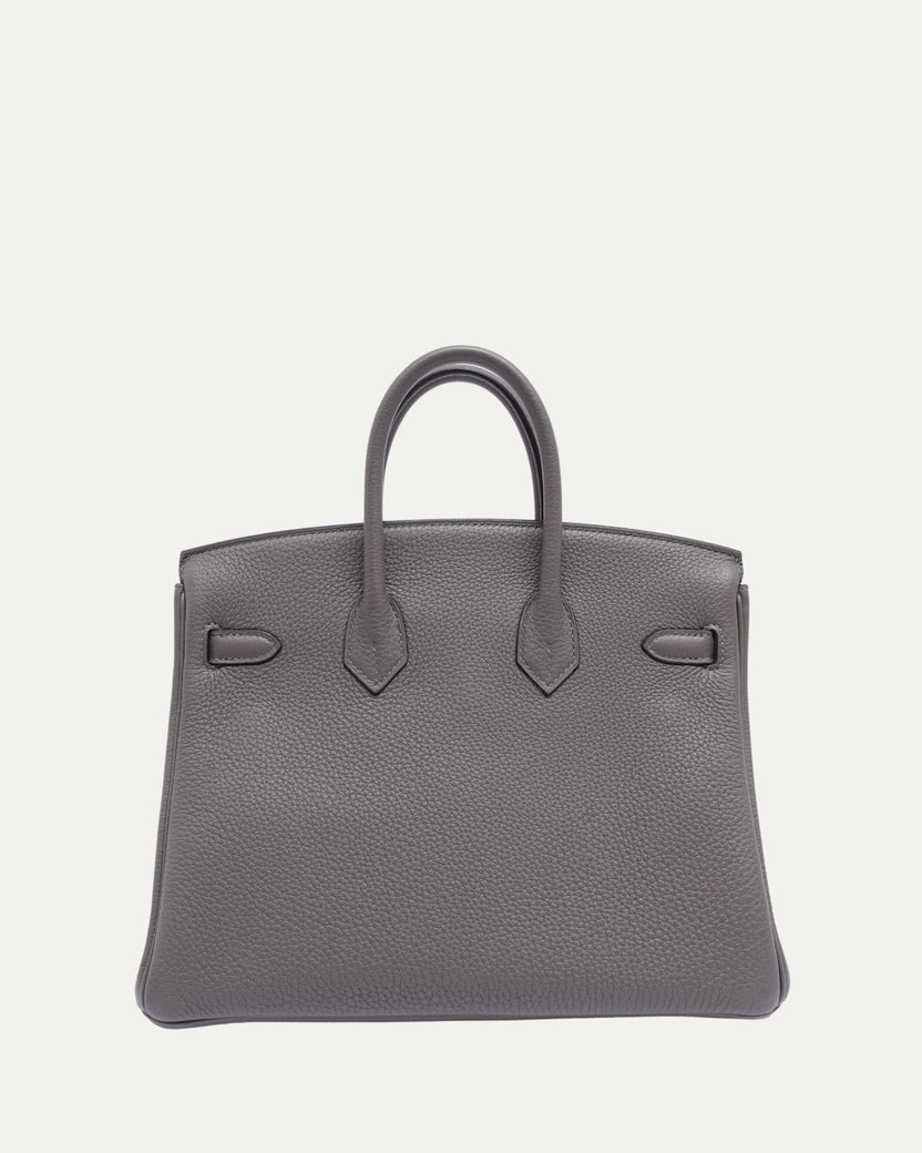 Gris Meyer Etain Togo Leather Birkin 25