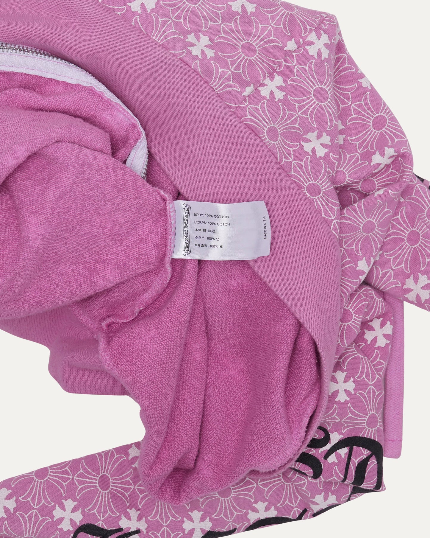 Monogram Zip Up Hoodie