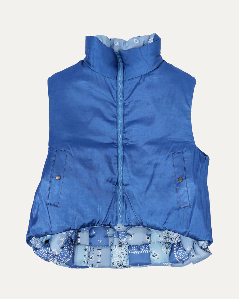 Nylon Keel Weaving Bandana Print Vest