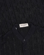 Sleeveless Beaded Band Collar Shirt