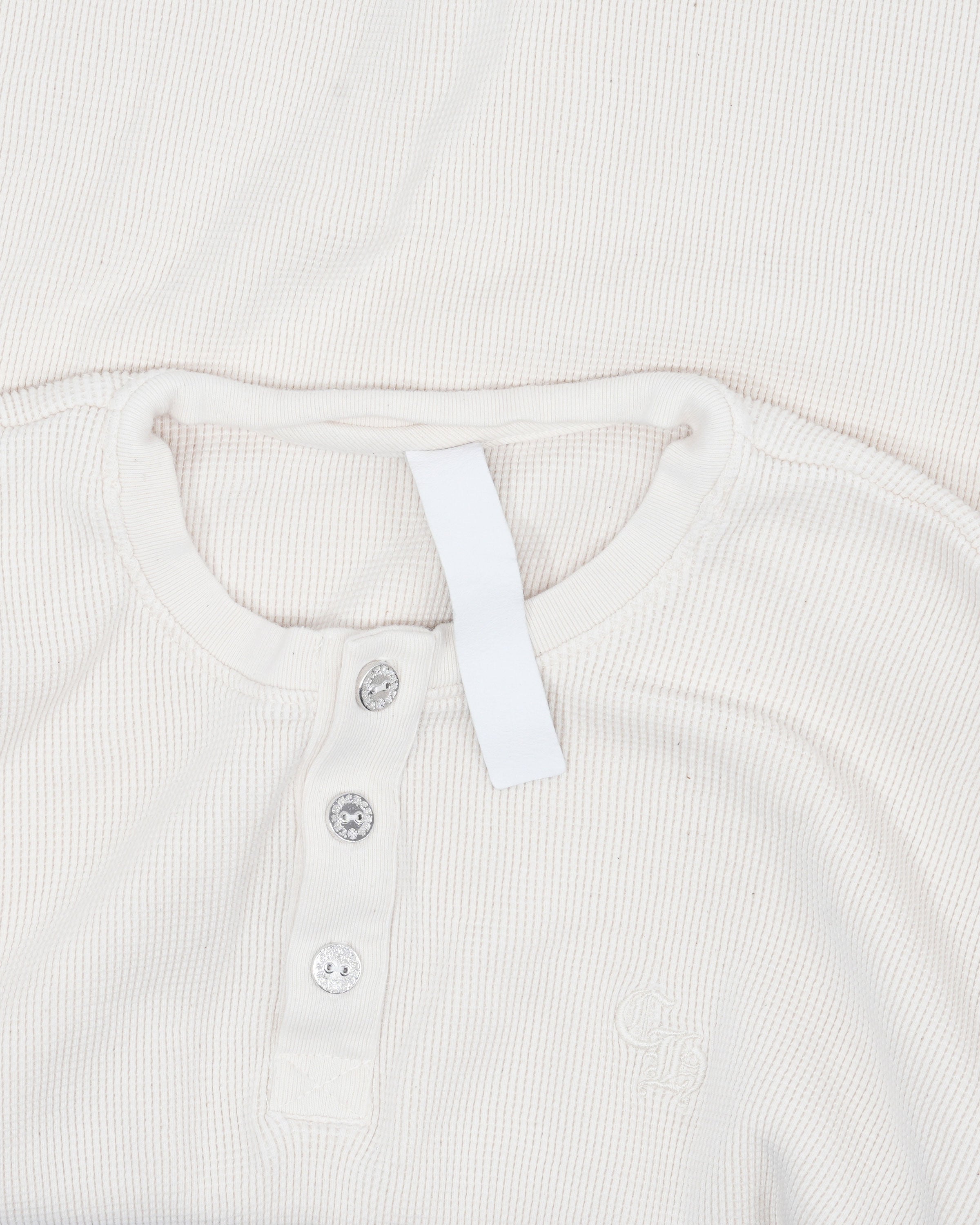 Embroidered Henley Thermal Shirt