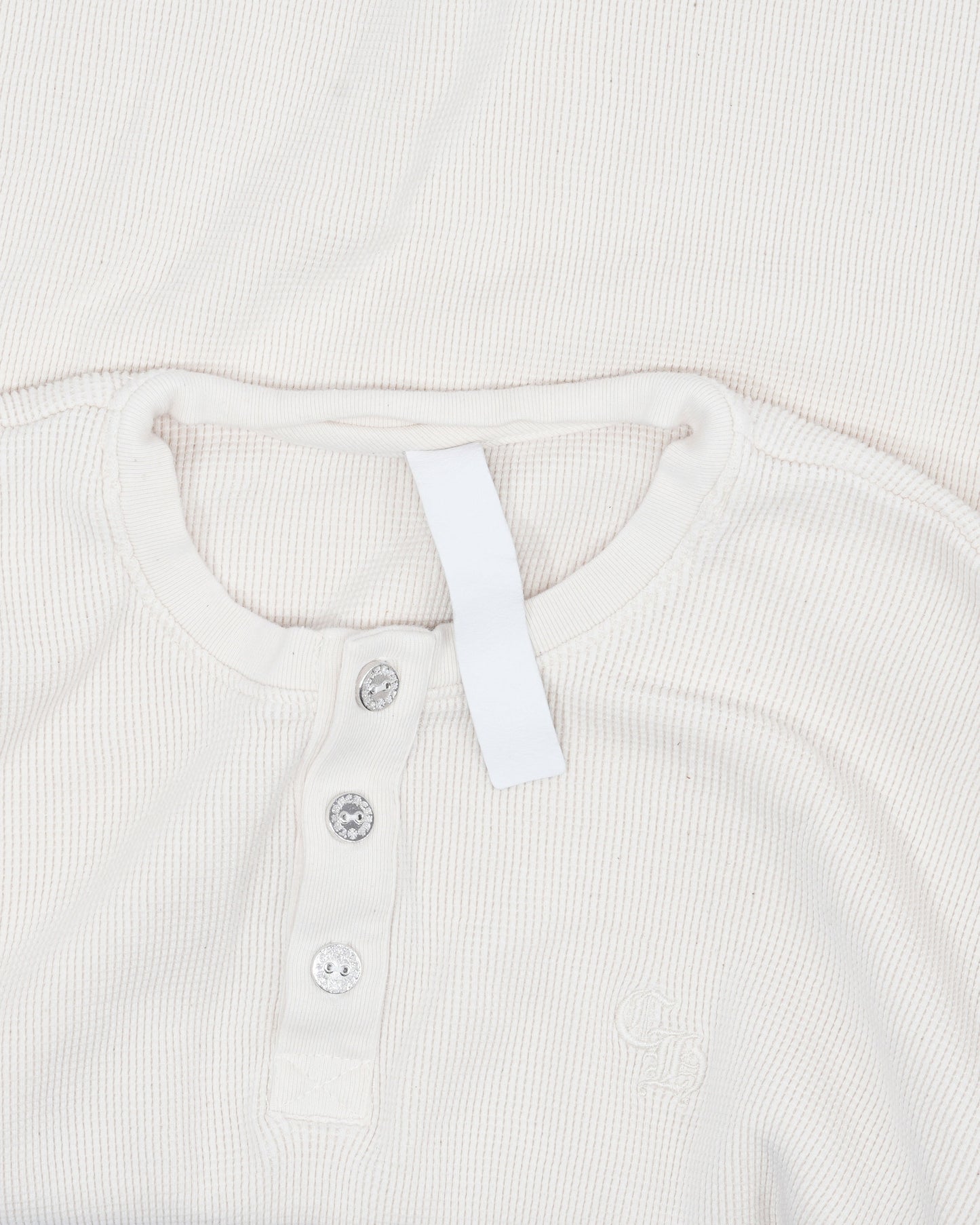 Embroidered Henley Thermal Shirt