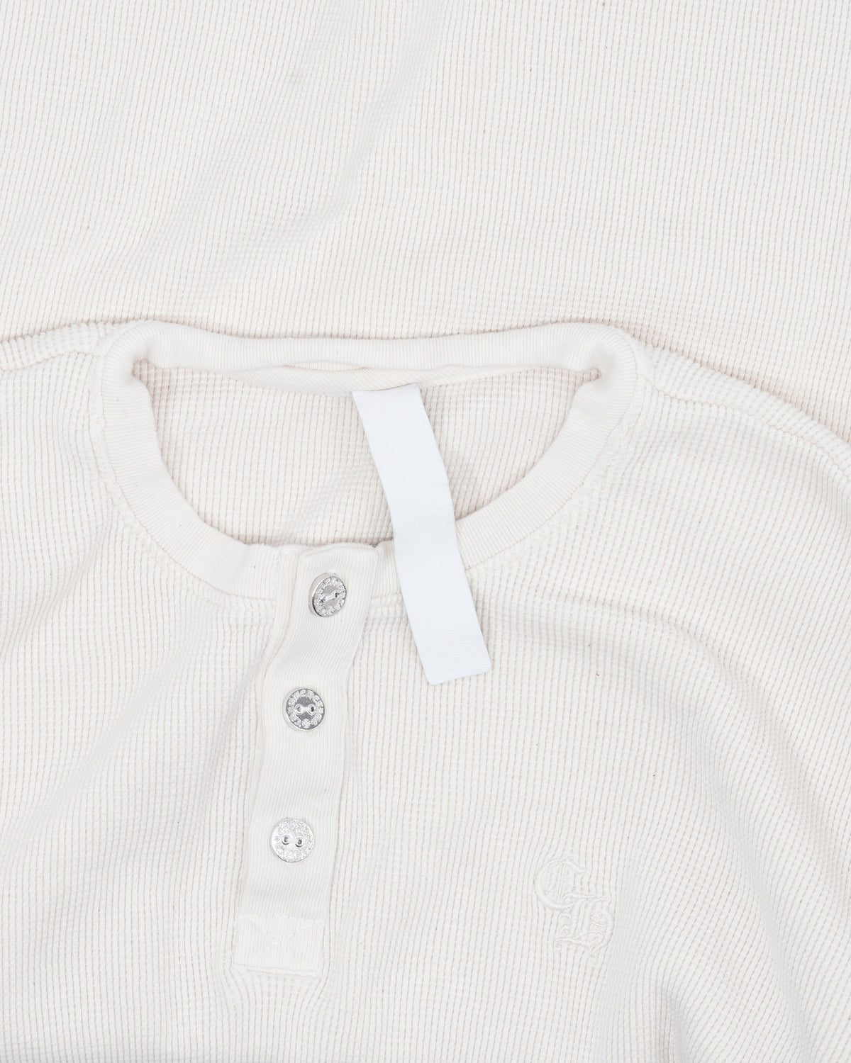 Embroidered Henley Thermal Shirt