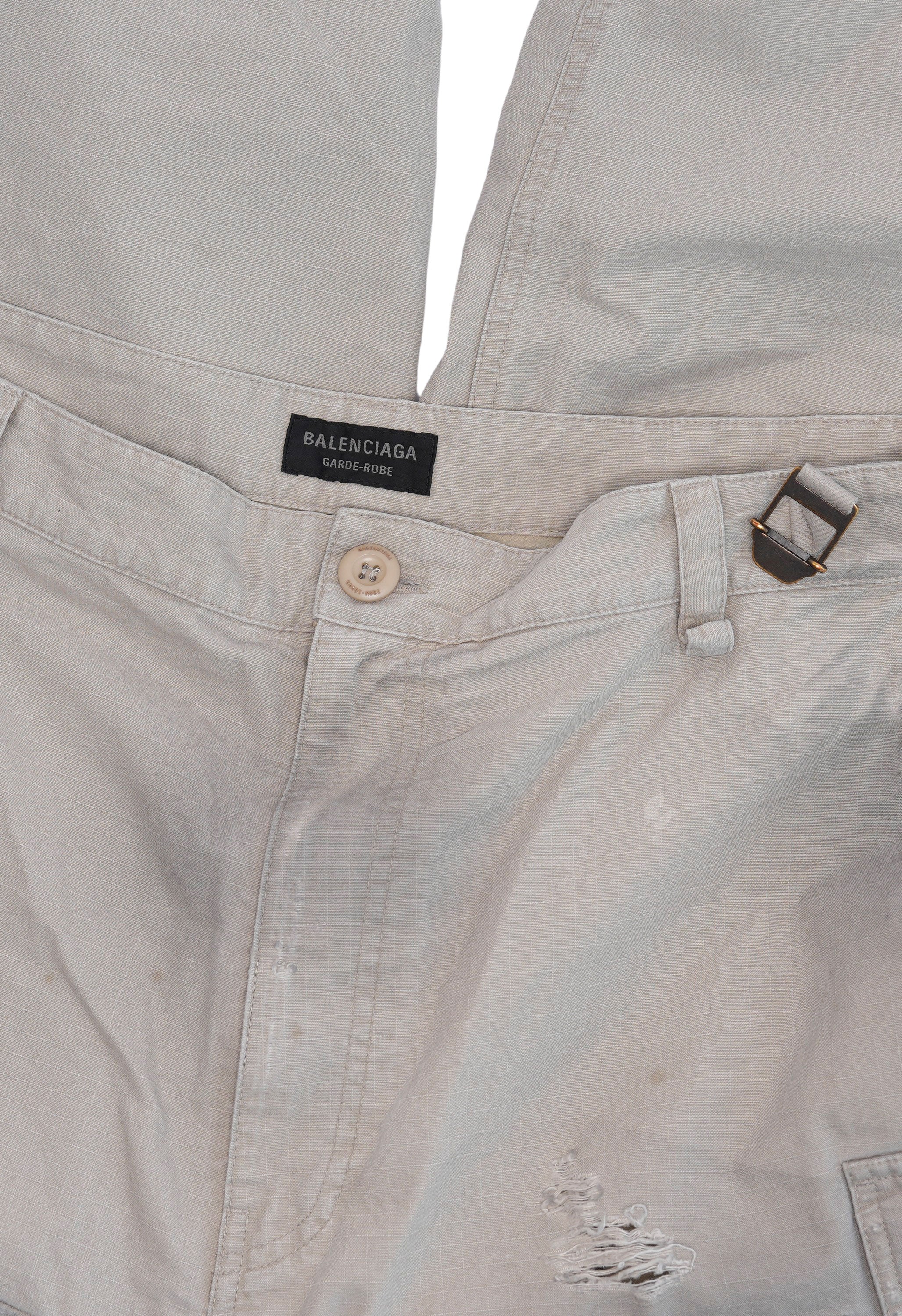 Distressed Convertible Cargo Pants