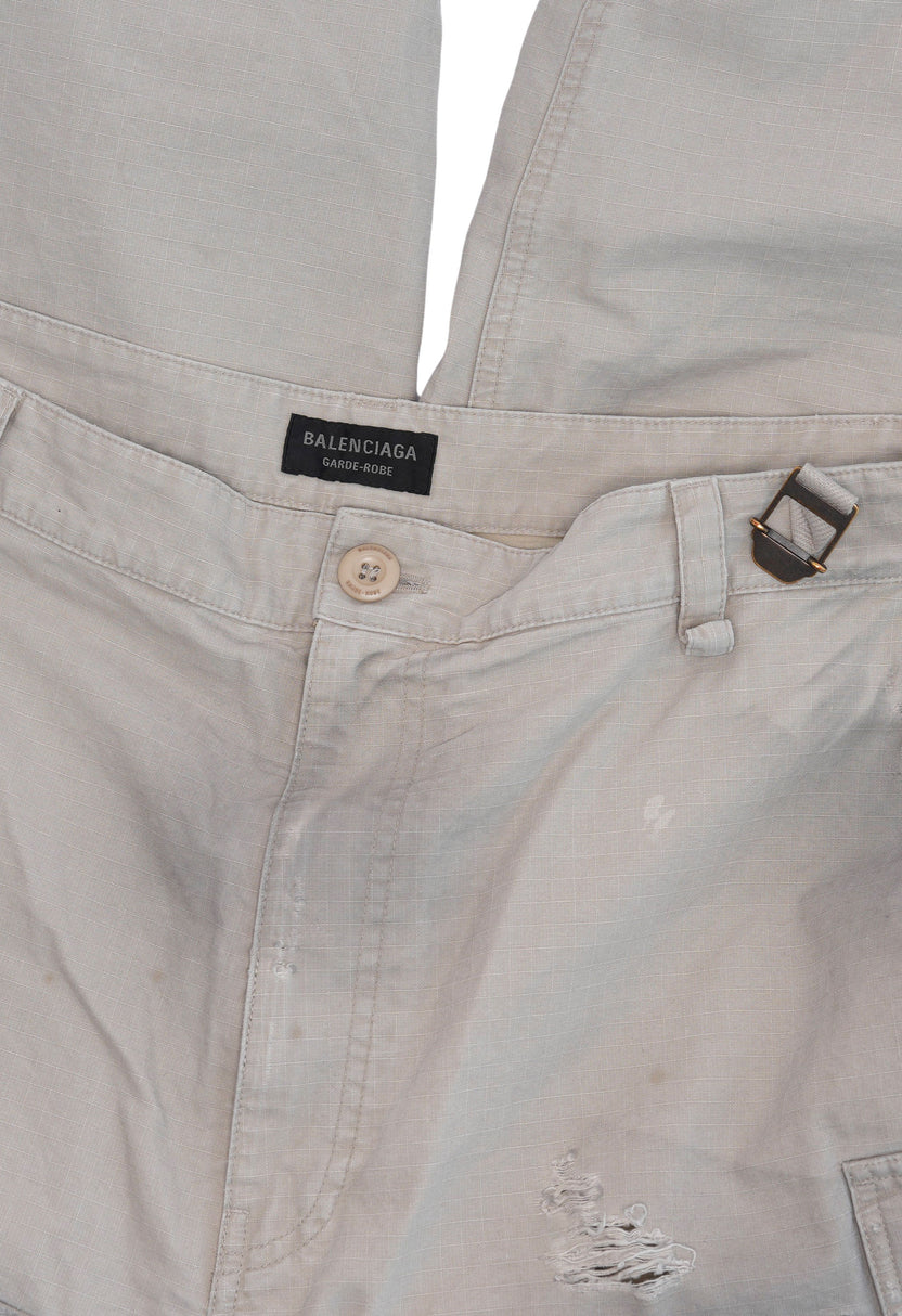 Distressed Convertible Cargo Pants