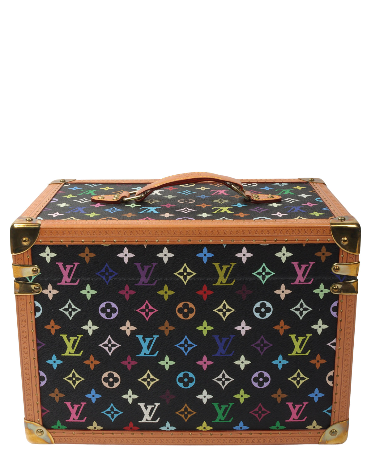 Takashi Murakami Black Monogram Multicolor Canvas Boite Pharmacie