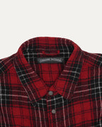Virgin Wool Cross Patch Flannel Shirt