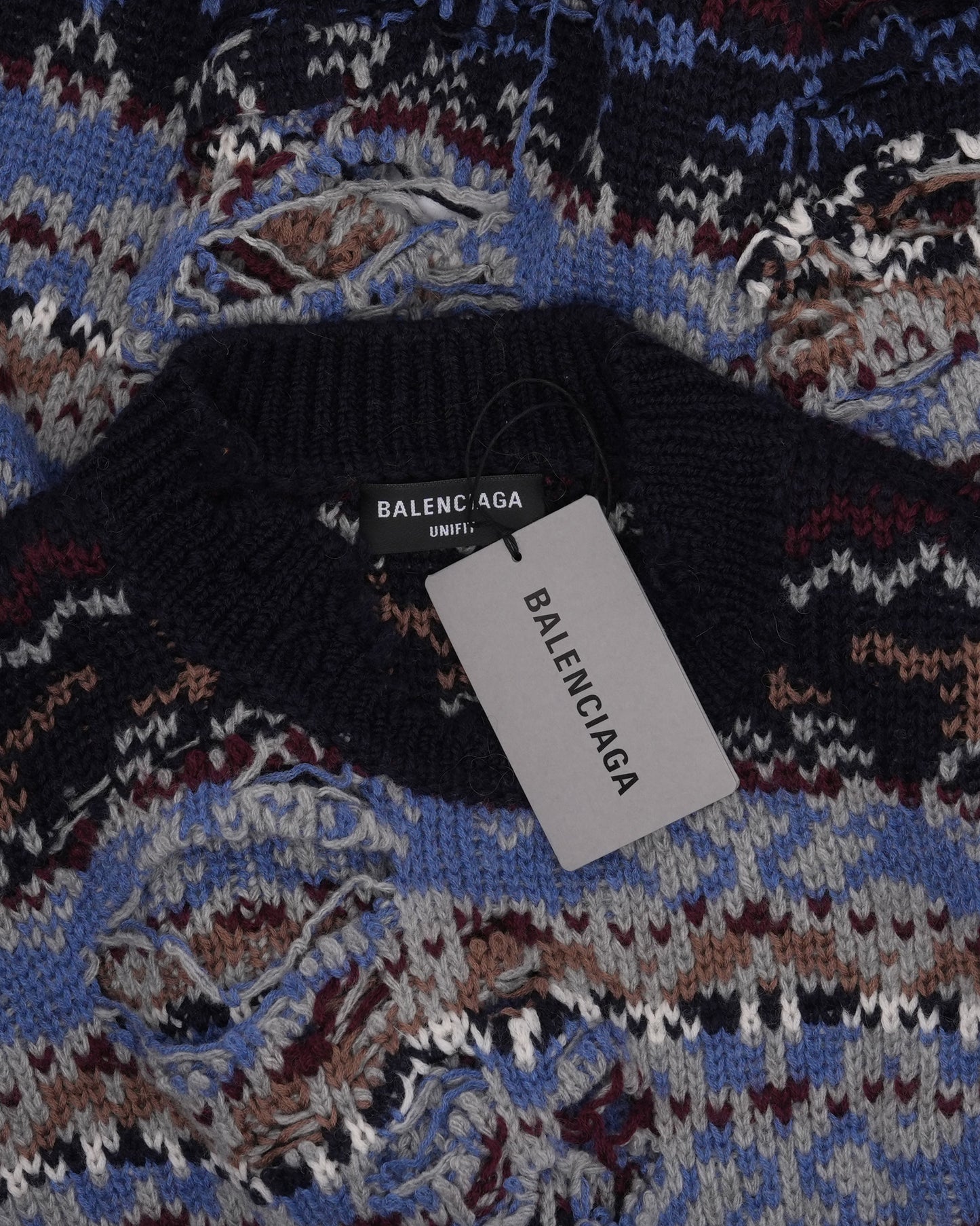 Destroyed Fair Isle Wool-Blend Sweater