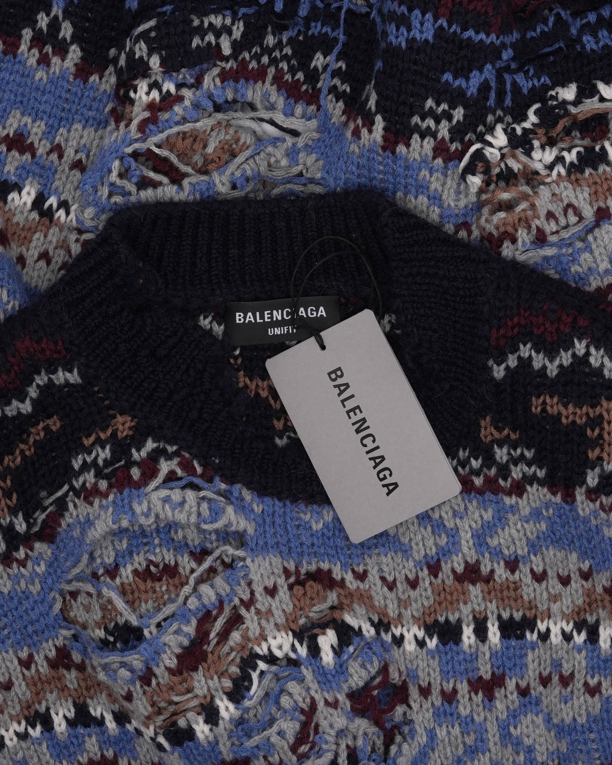 Destroyed Fair Isle Wool-Blend Sweater