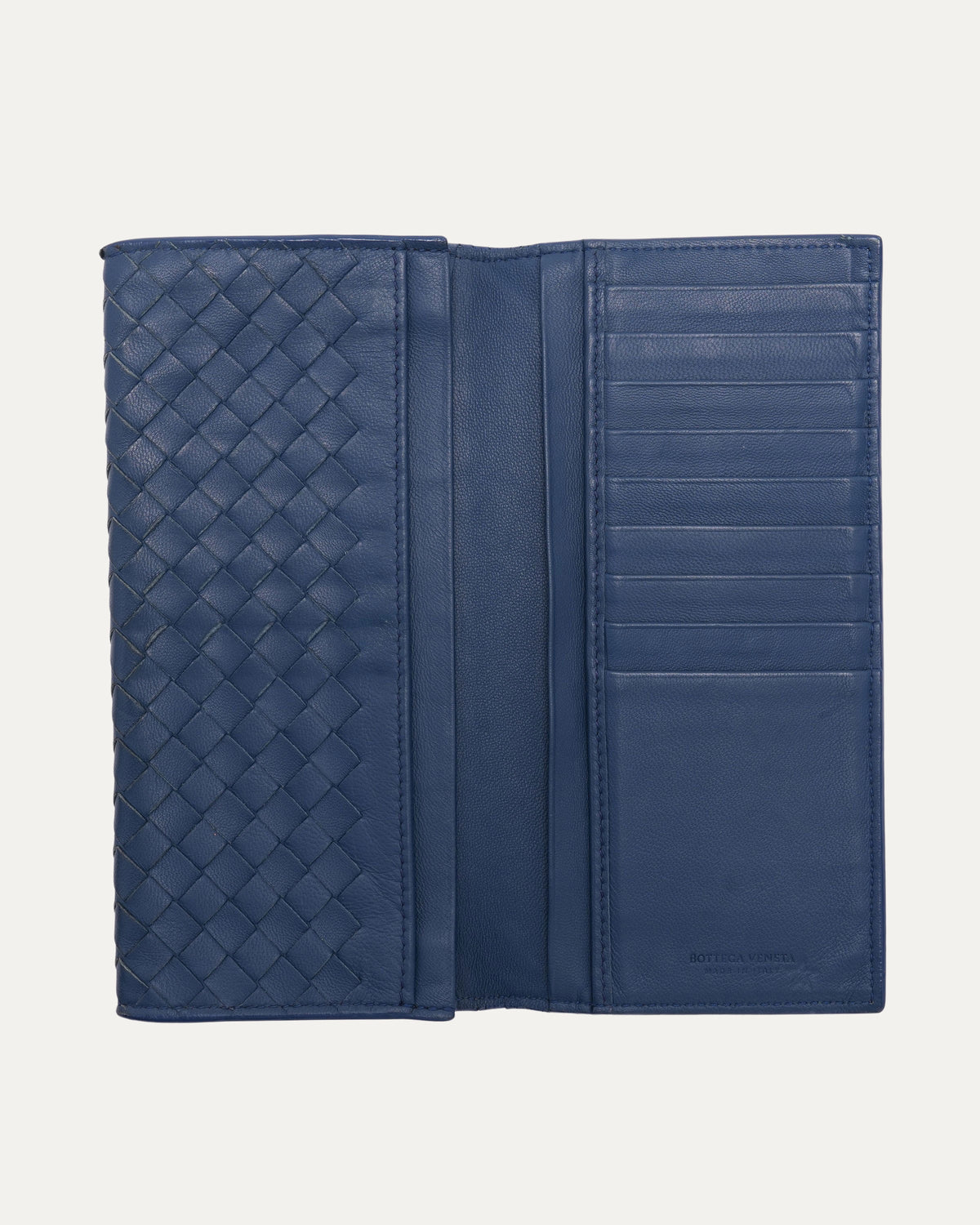 Intrecciato Croc Inlay Long Wallet