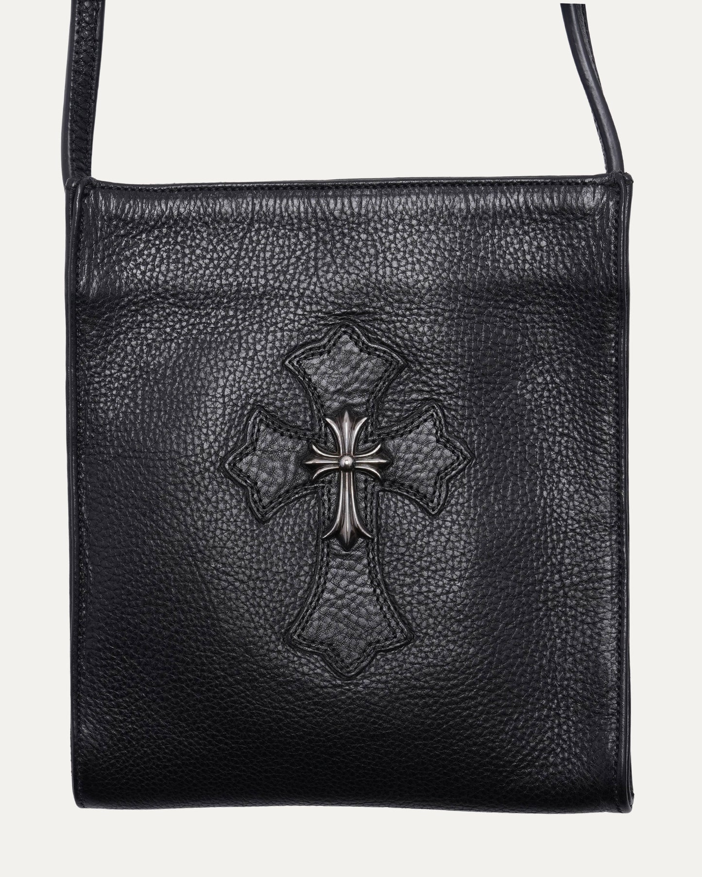 Cross Embellished Cross Patch Crossbody Pouch