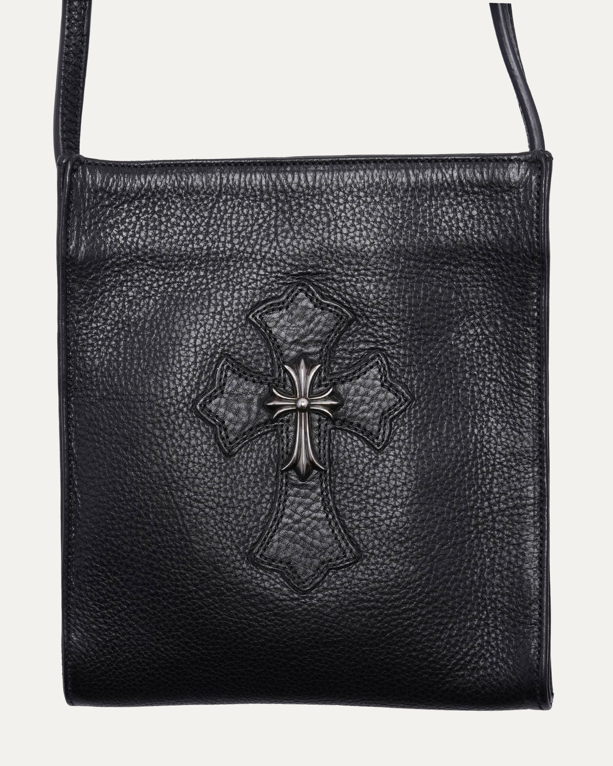 Cross Embellished Cross Patch Crossbody Pouch
