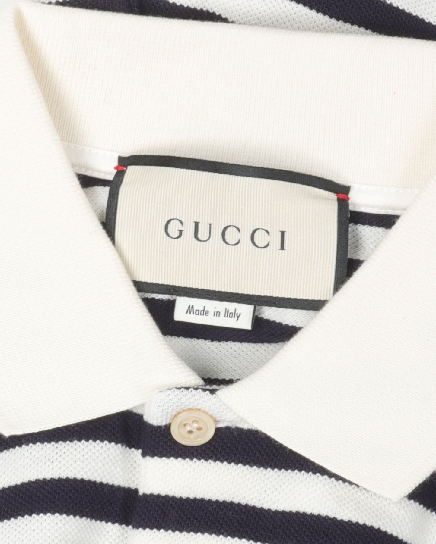 Embroidered Striped Polo Shirt