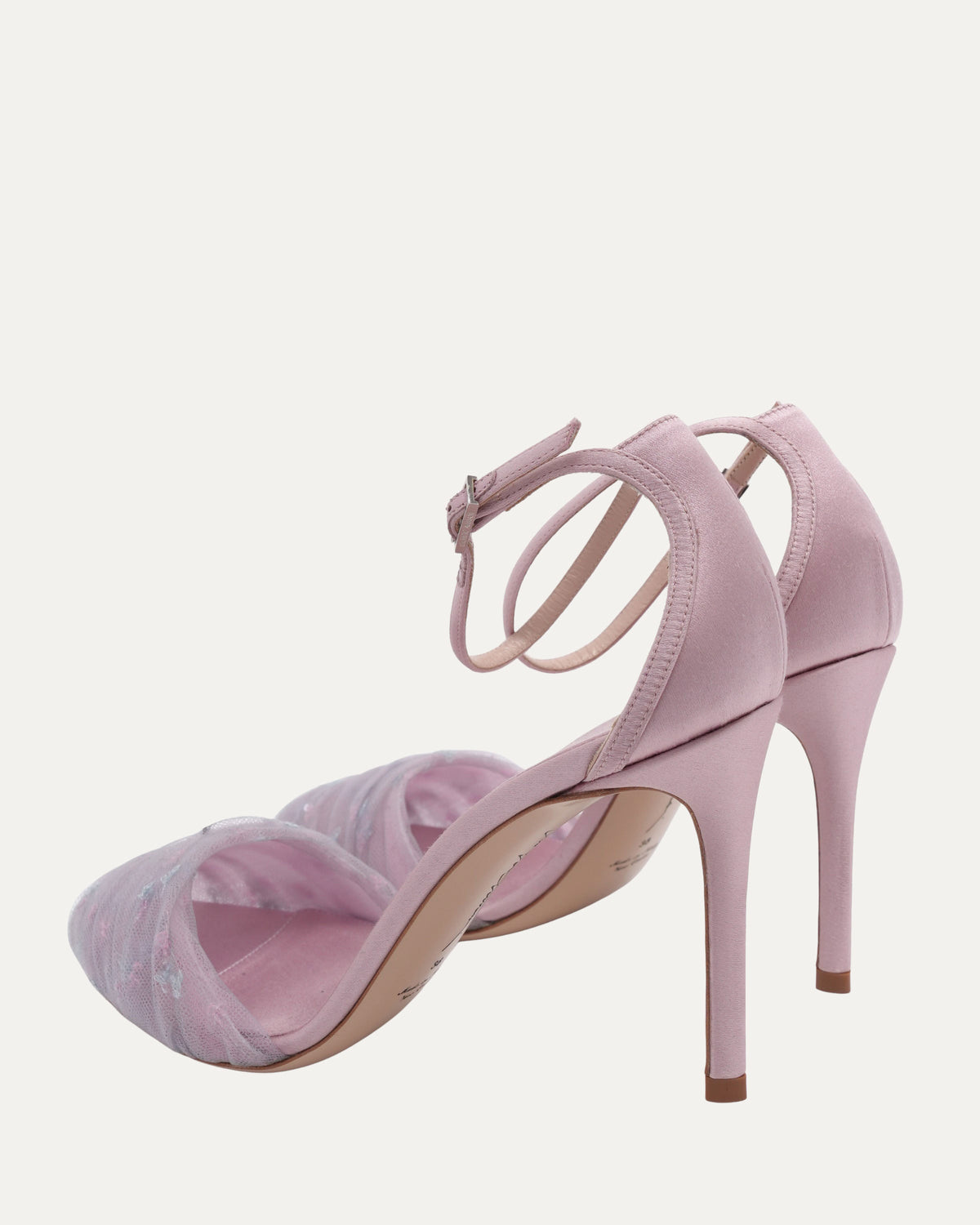 Embroidered Tulle Heels
