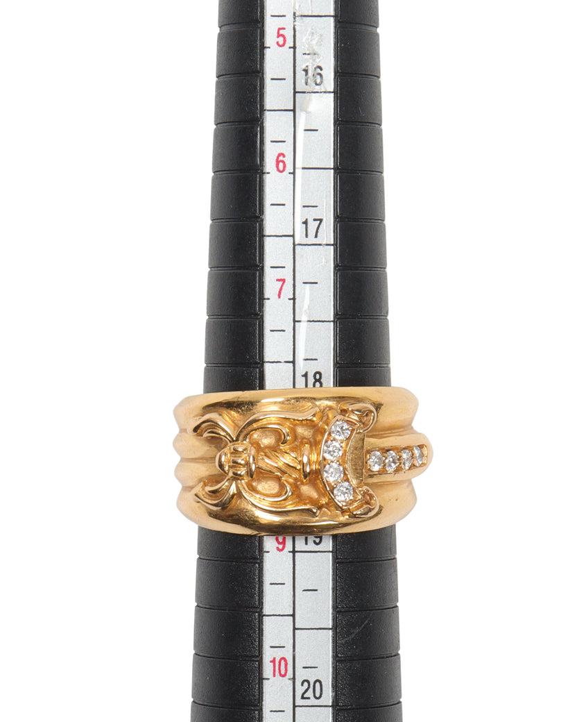 22k Gold Diamond Dagger Ring