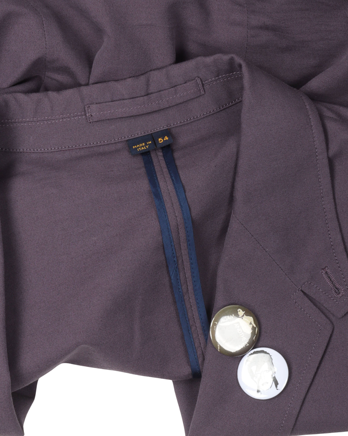 Two-Tone Patch Pocket Blazer with Rock Pins