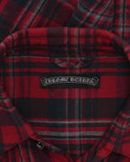 Leather Accent Flannel Shirt