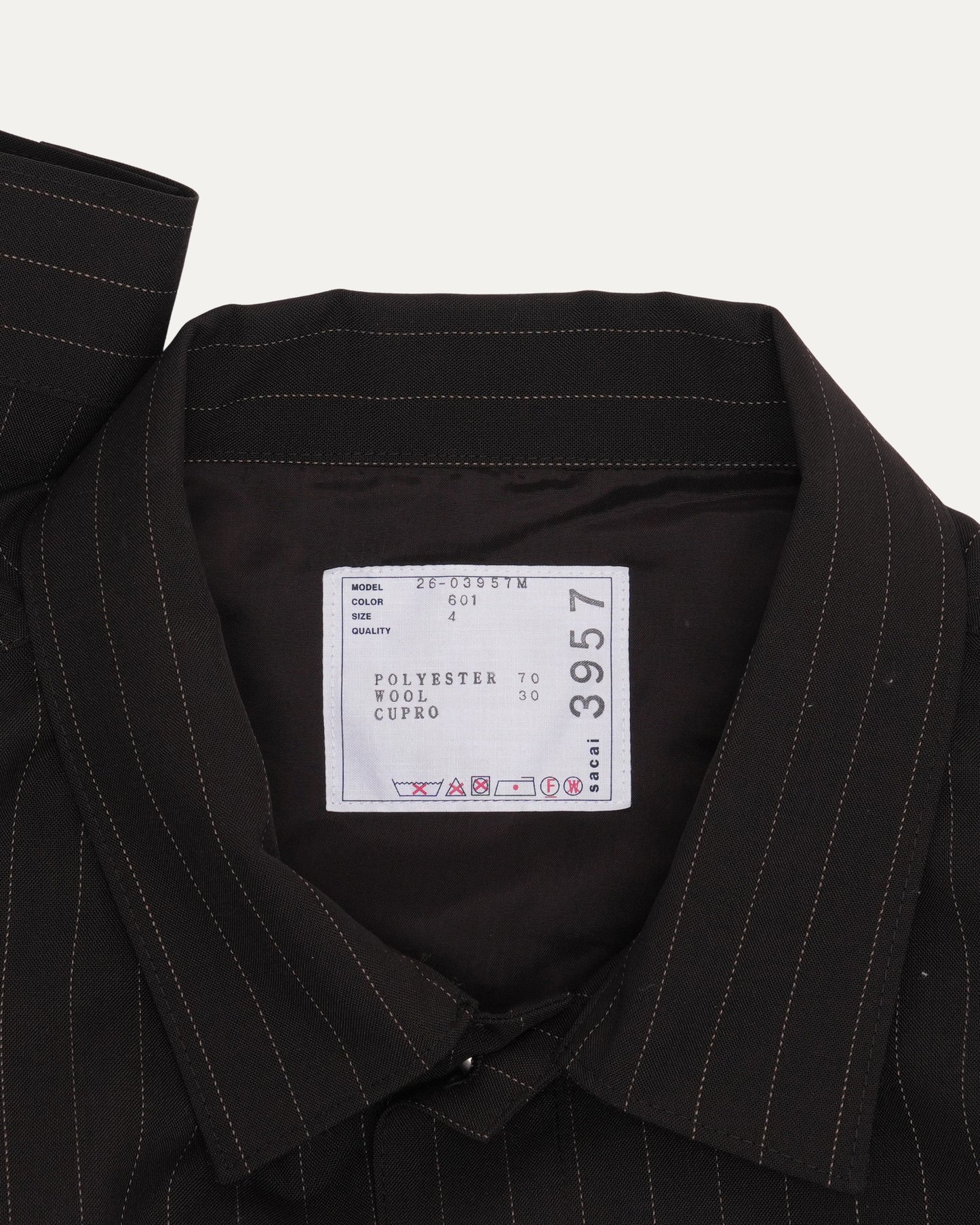 Wool-Blend Chalk Stripe Jacket