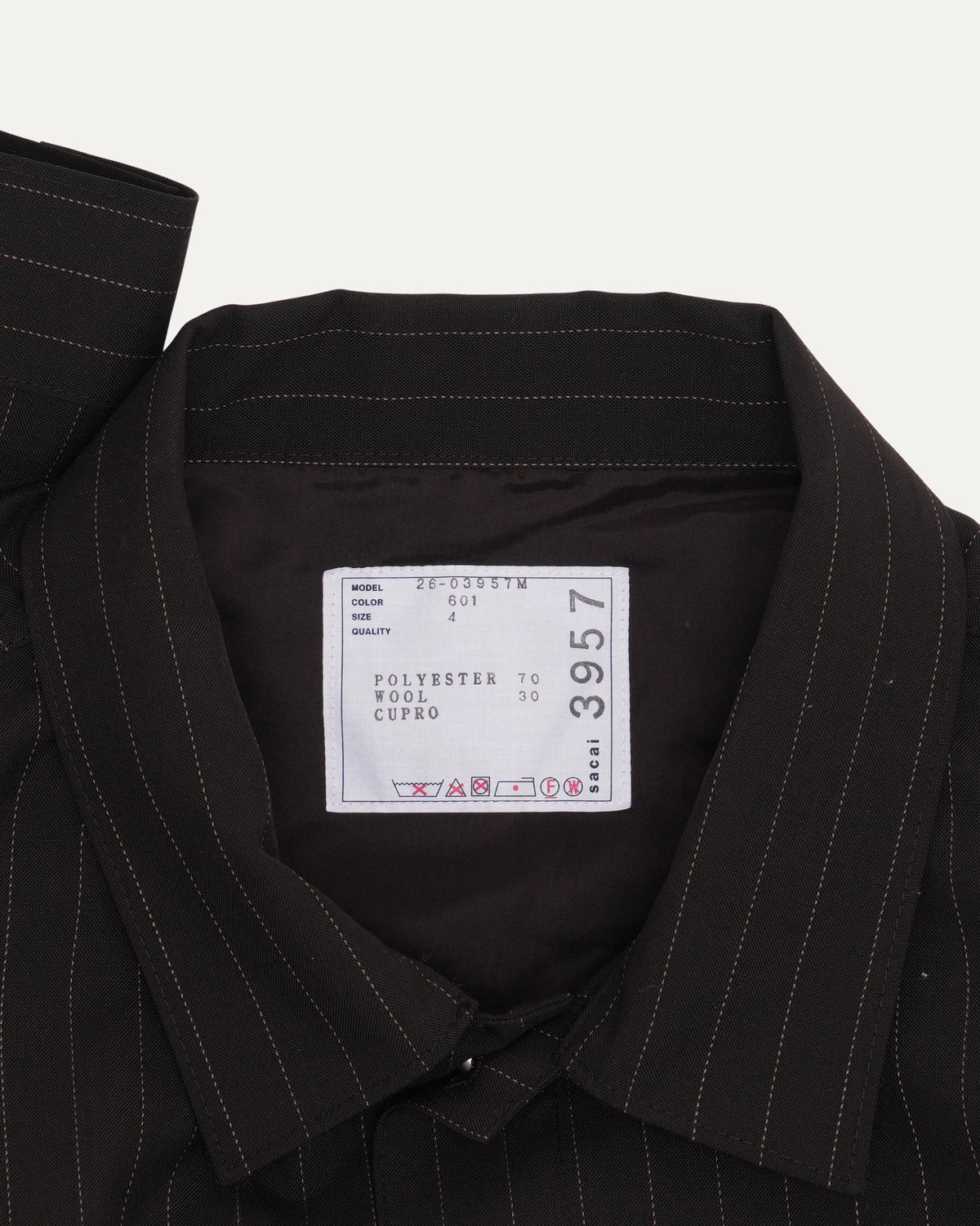Wool-Blend Chalk Stripe Jacket