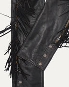 Roller Belt Leather Fringe Chaps