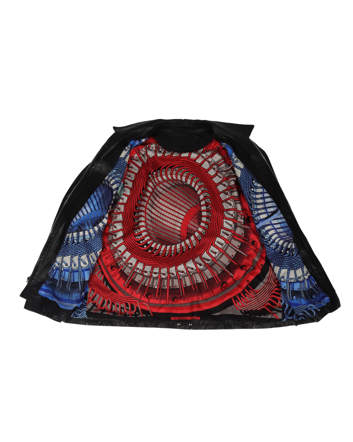Hermes Lined Leather Fleur Patch Blouson