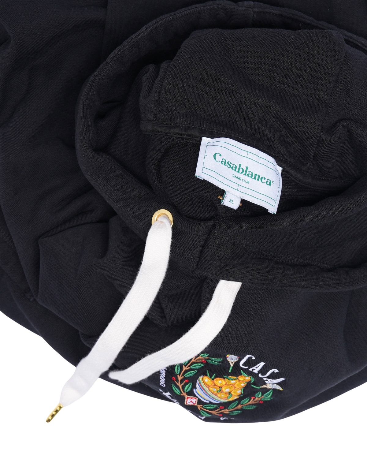 Logo Embroidered Cotton Hoodie