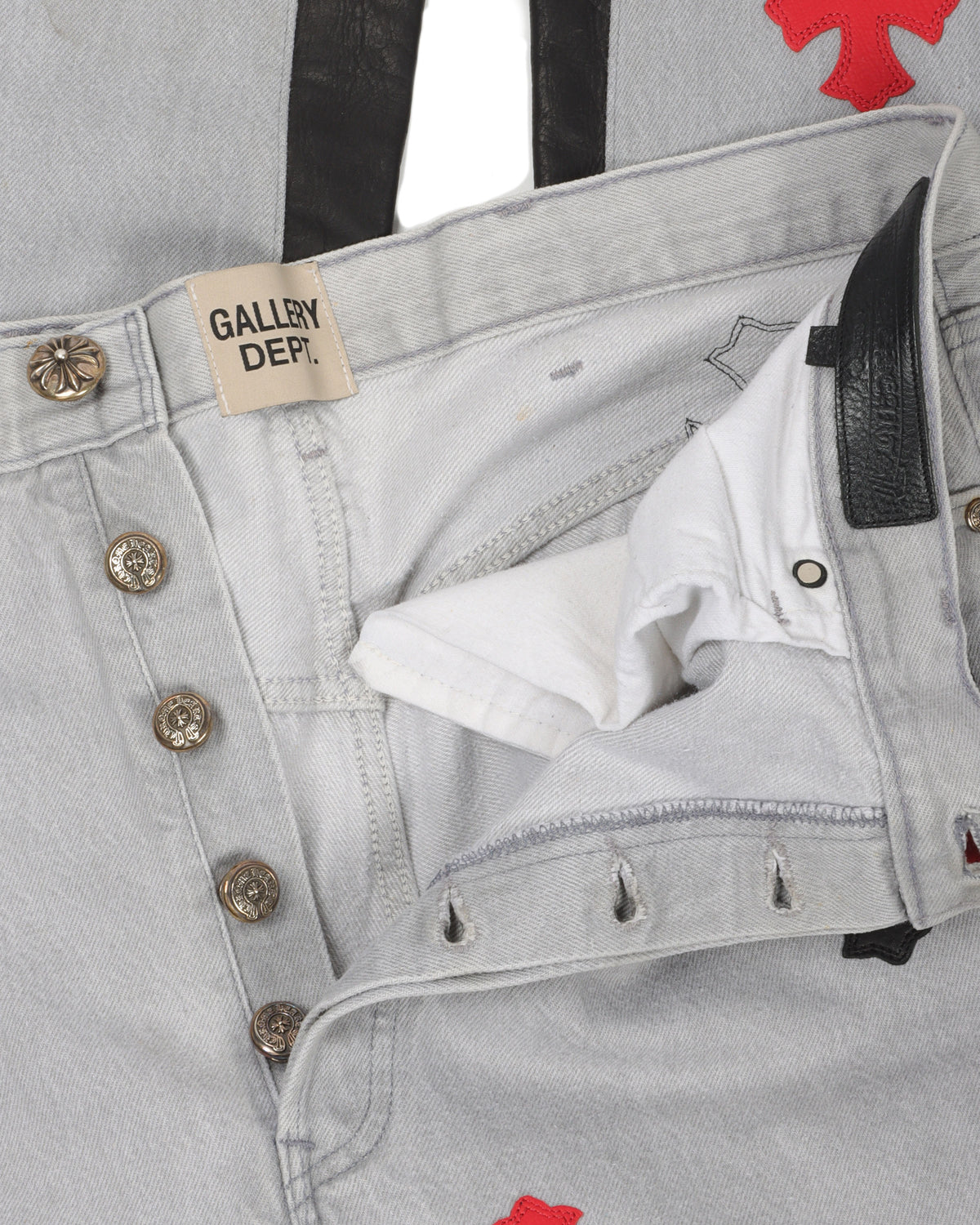 1 of 1 Gallery Dept. La Flare Cross Patch Jeans