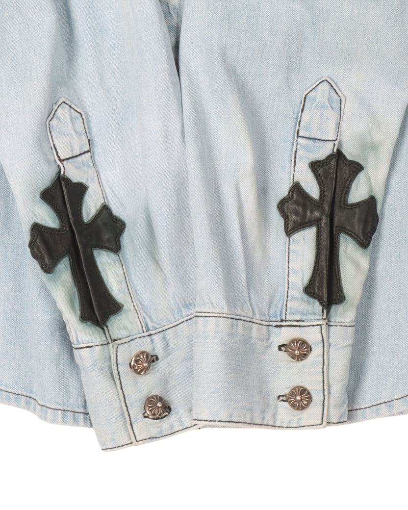 Denim Cross Patch Shirt