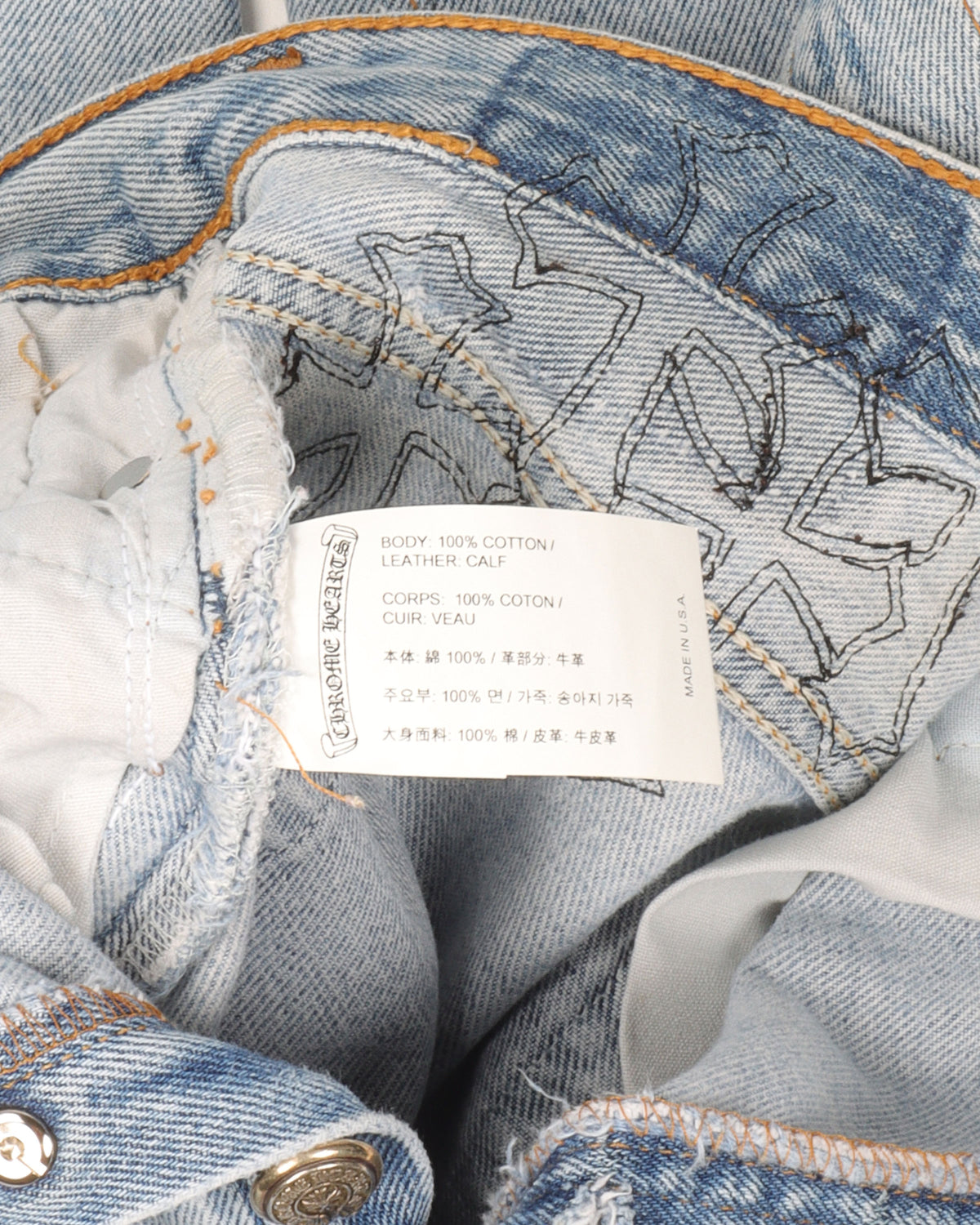 Levi's Checkered Leather Cross Patch Jeans