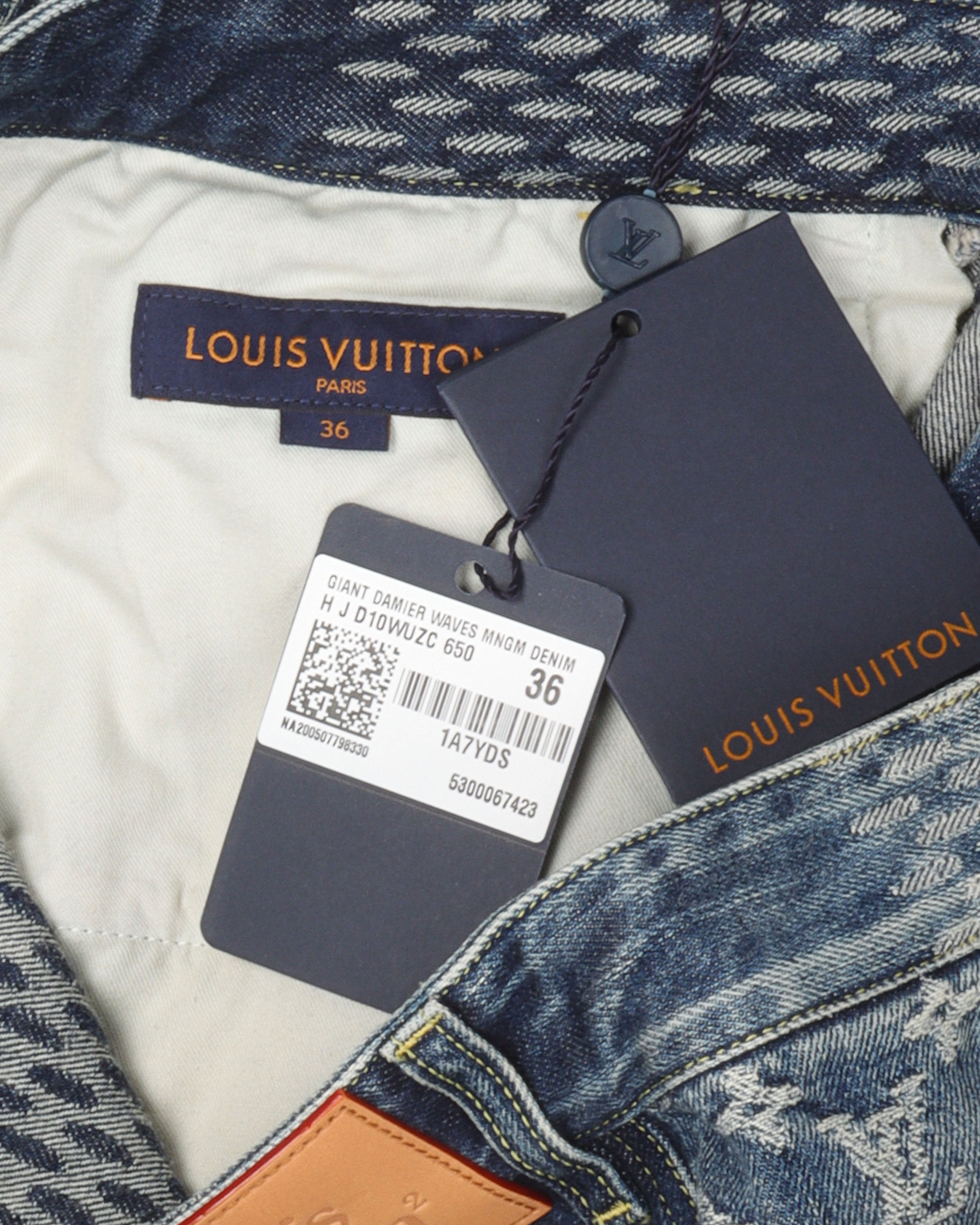 Louis Vuitton x Nigo Giant Damier Waves MNGM Denim Jacket - Shop