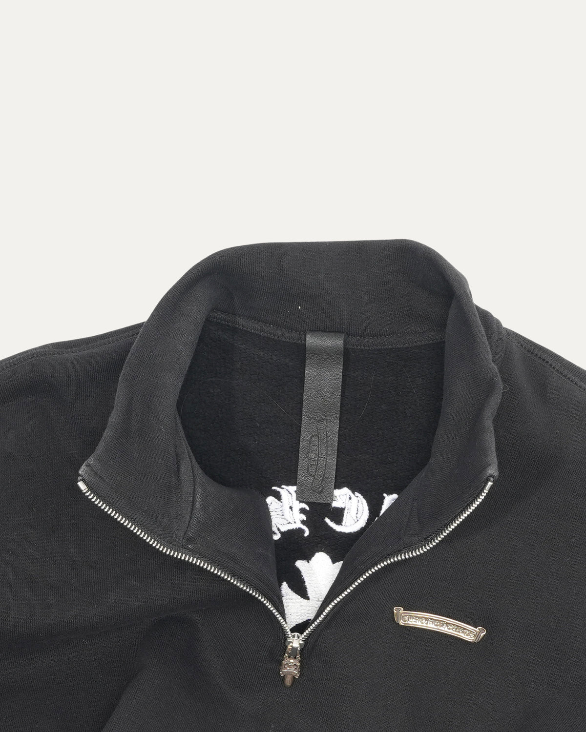Embroidered Quarter Zip Sweatshirt