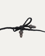 Cross Pendant on Braided Leather Necklace