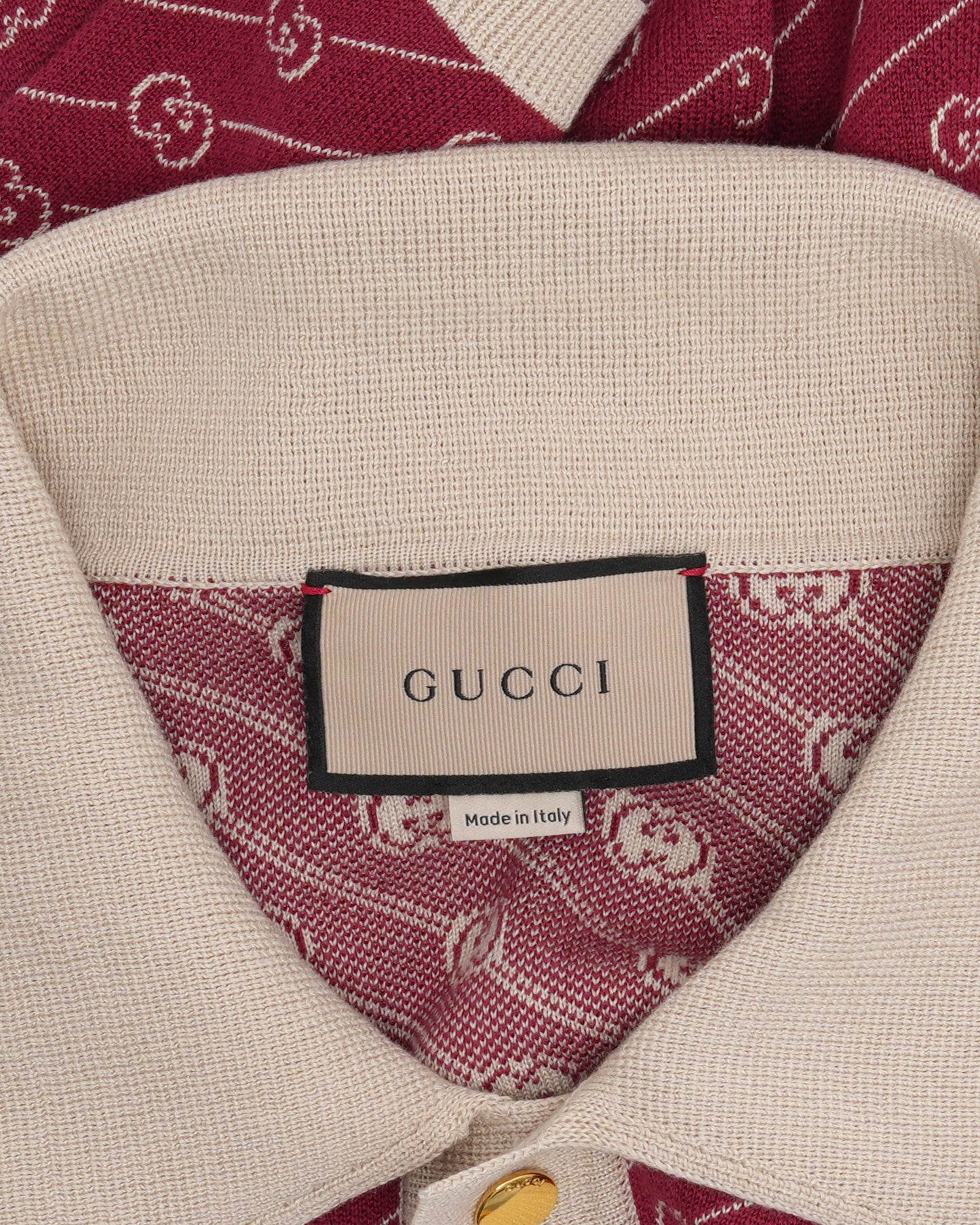 Silk Blend Monogram Knit Polo