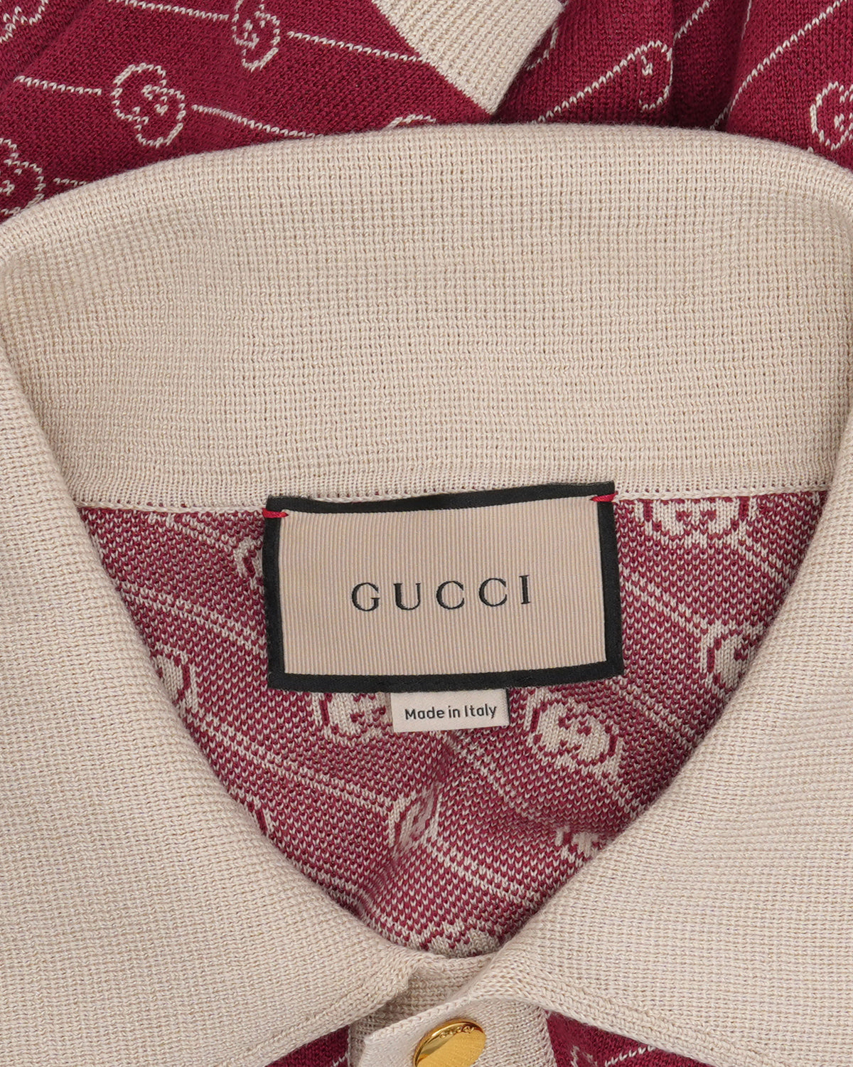 Silk Blend Monogram Knit Polo