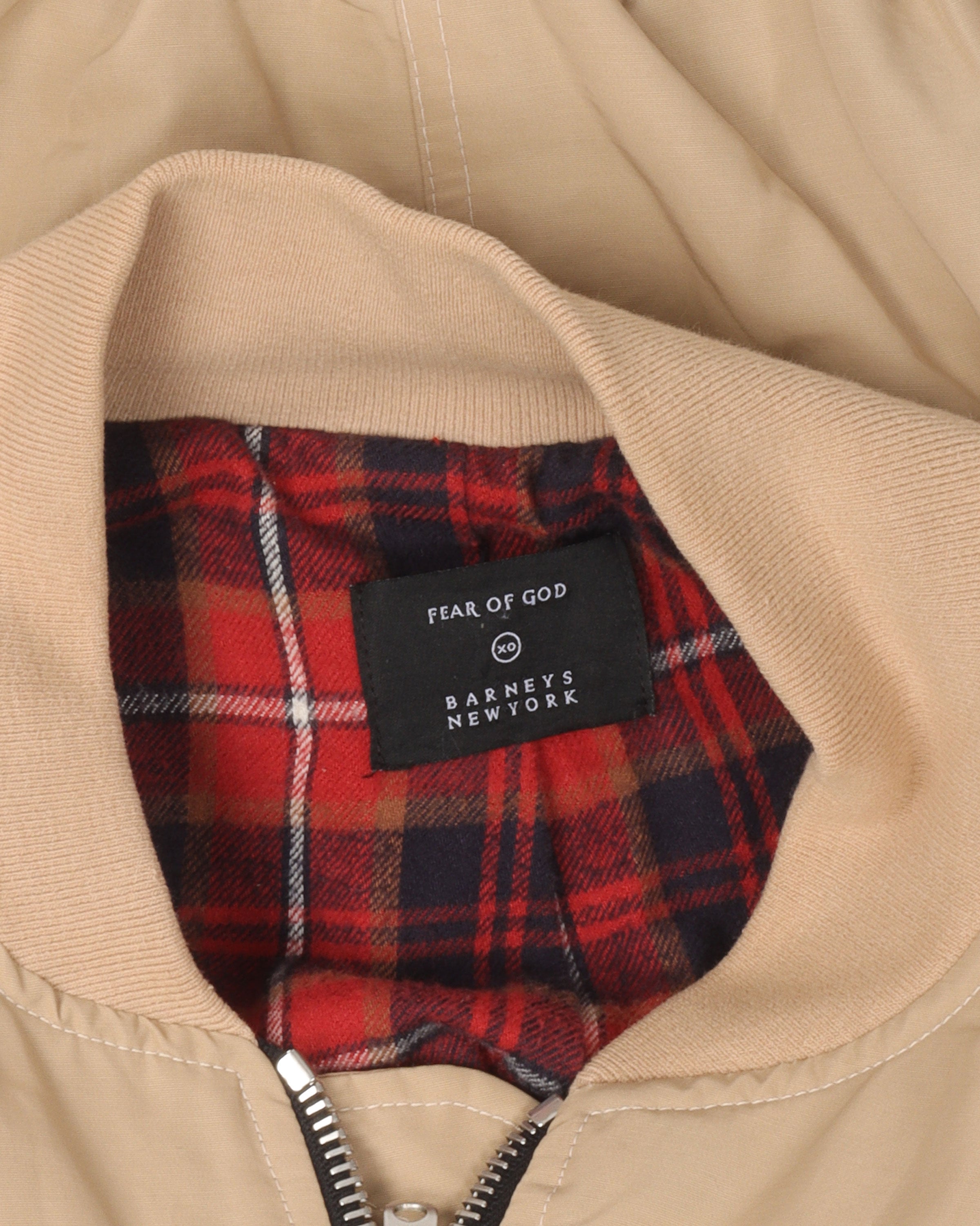 Barney's Exclusive Flannel Lined Bomber Jacket